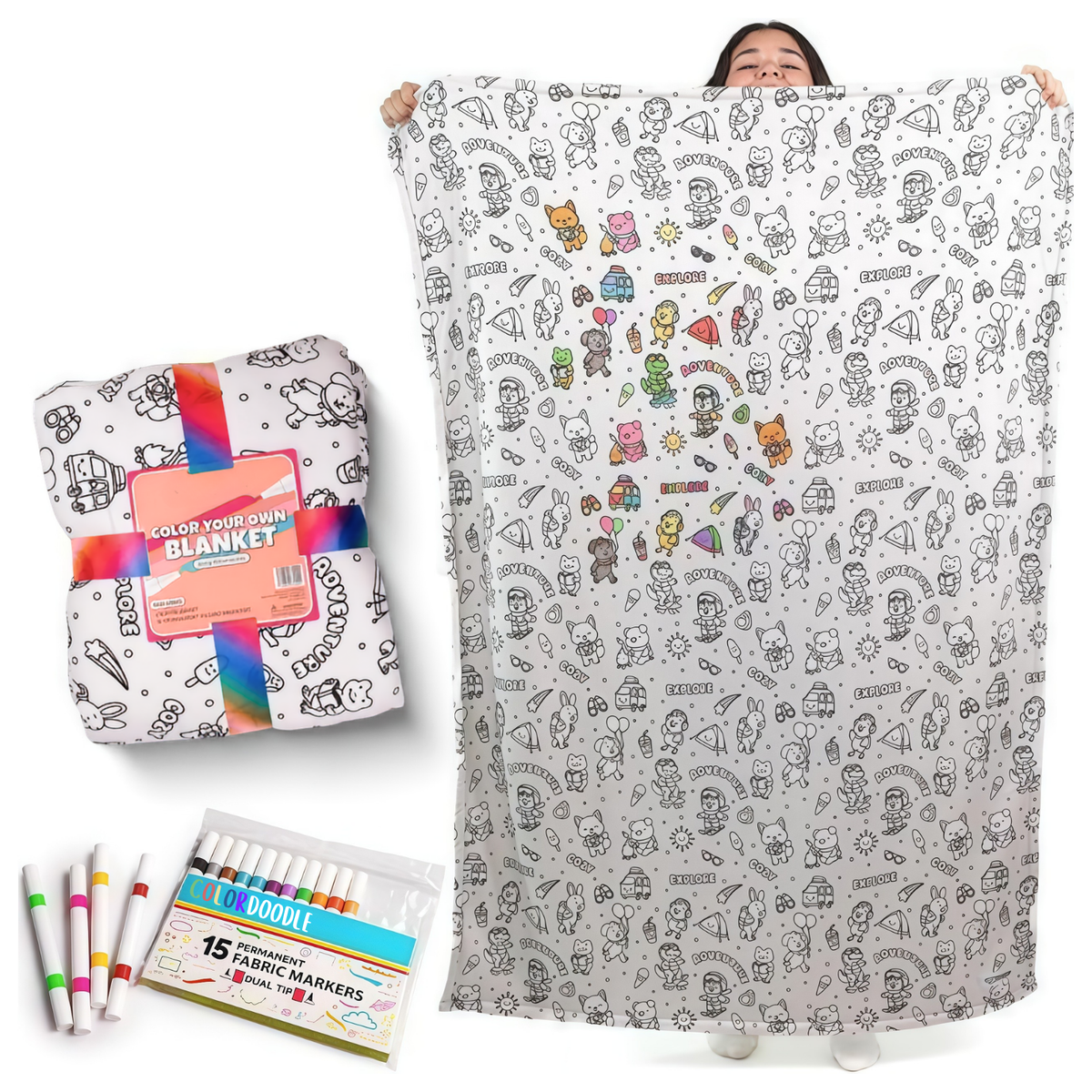 ColourDoodle™ - DIY Coloring Blanket 60x40"