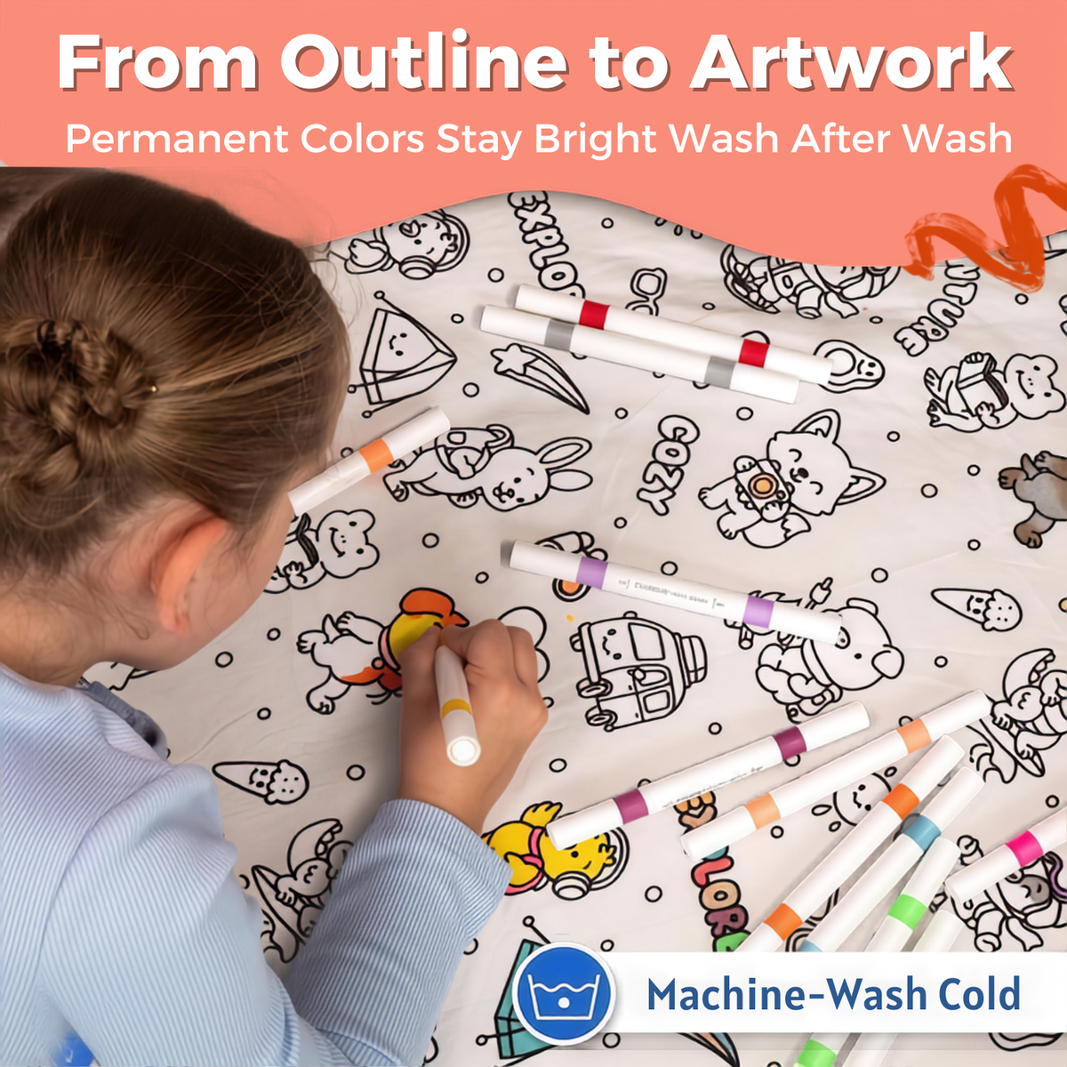 ColourDoodle™ - DIY Coloring Blanket 60x40"