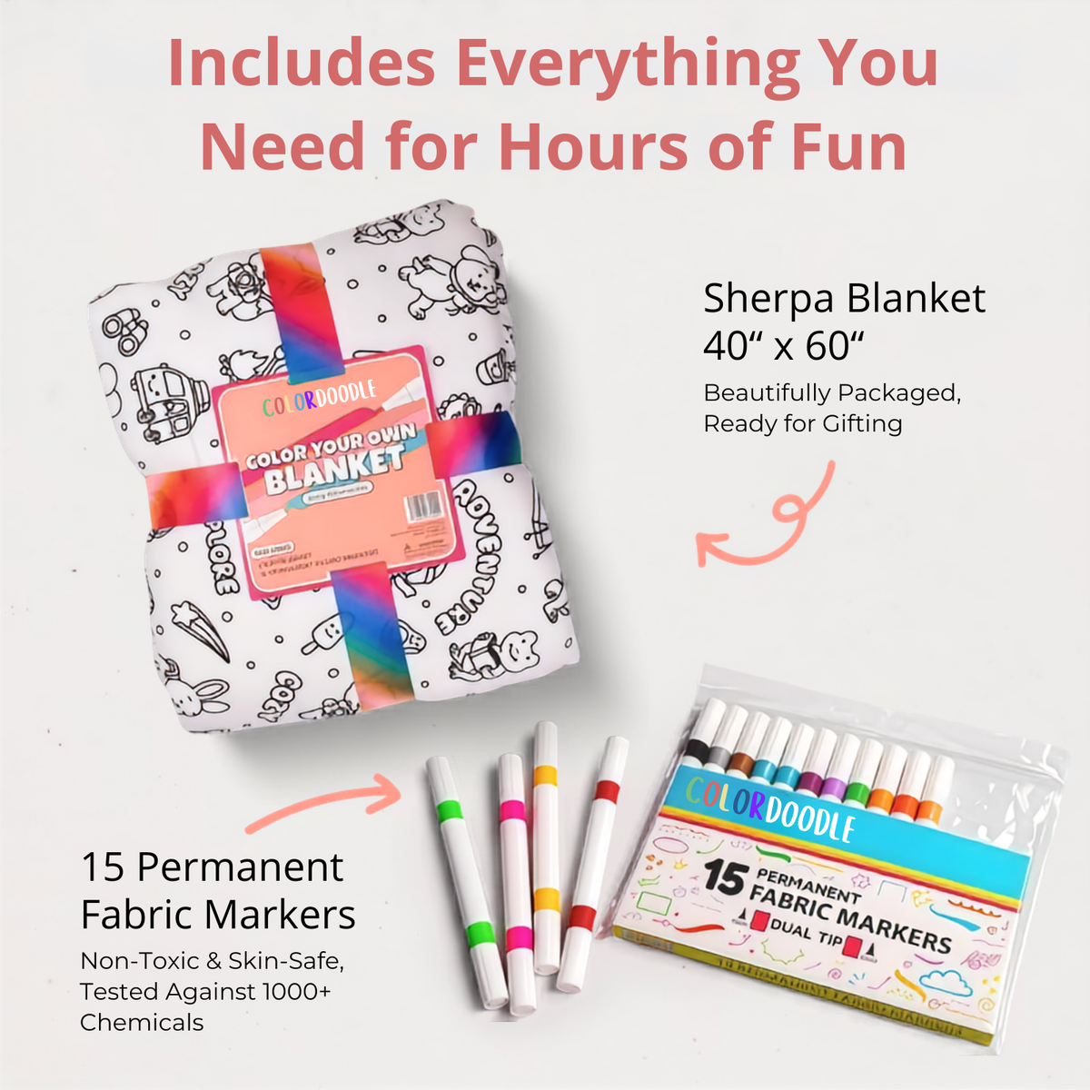 ColourDoodle™ - DIY Coloring Blanket 60x40"
