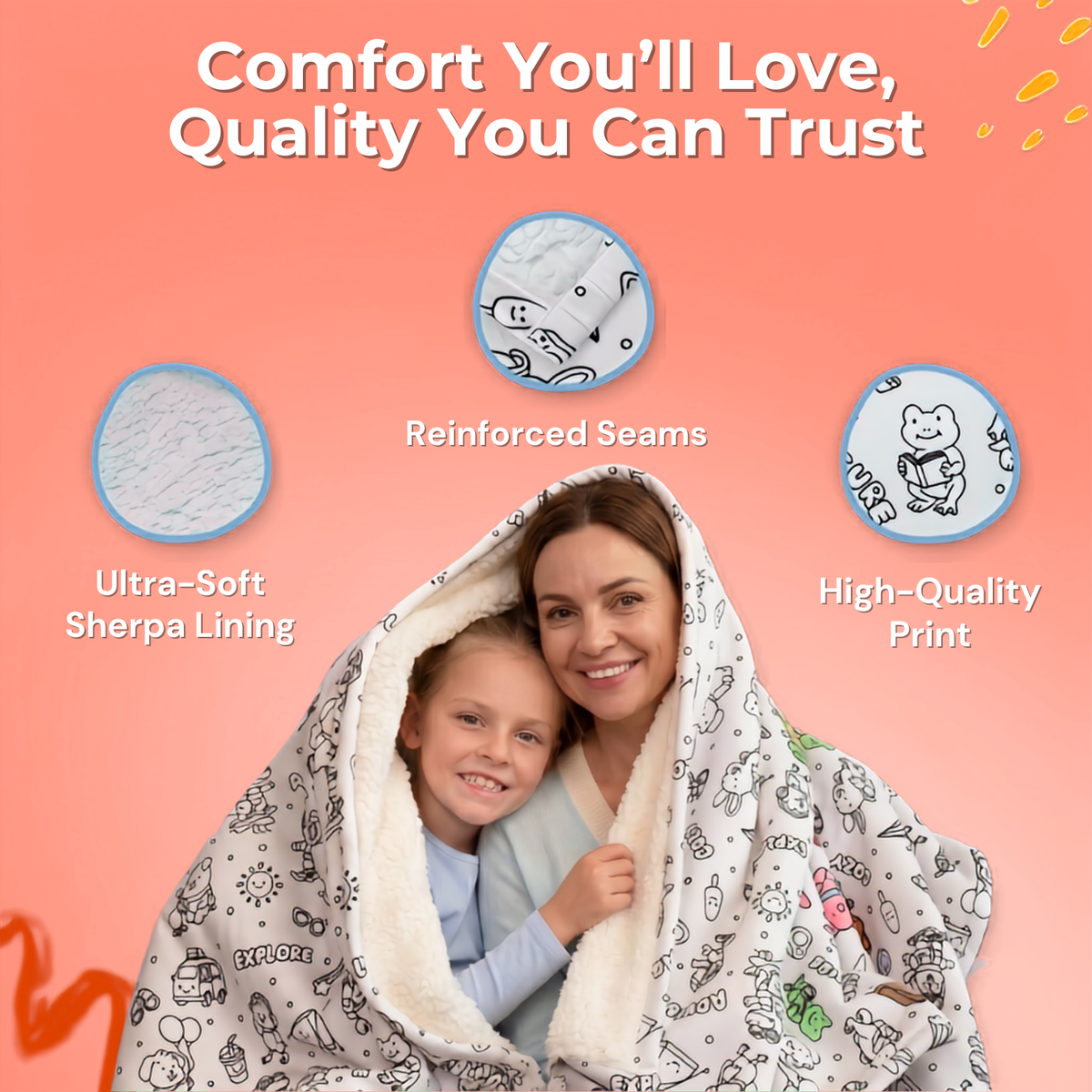 ColourDoodle™ - DIY Coloring Blanket 60x40"