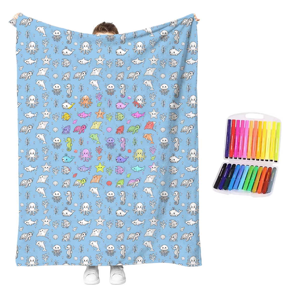 ColourDoodle™ - DIY Coloring Blanket 60x40"